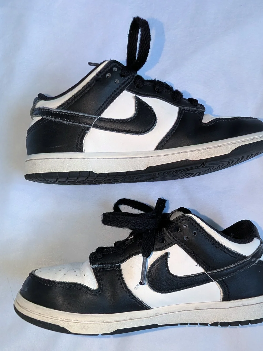 Nike Dunk Low Panda Black White Kids Size 2Y CW1588-100 Youth Sneakers Shoes
